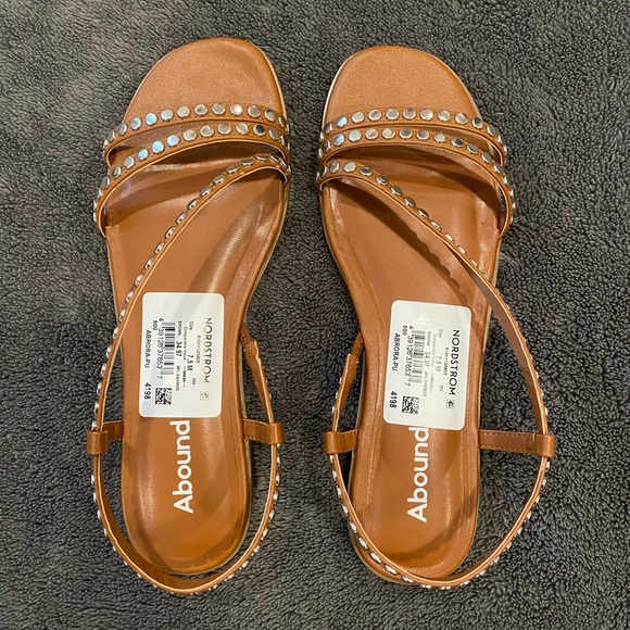 Abound Brown Studded Sandals - Picture 1 of 3